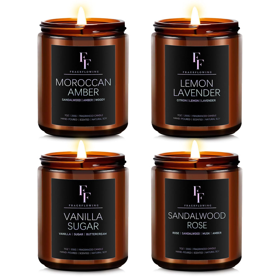 FF FRAGRFLOWING lavender-vanilla candle pack creates a calm, inviting living space