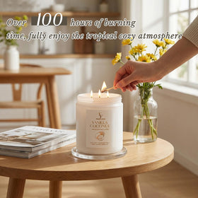 FF FRAGRFLOWING Vanilla Coconut candle gift packaging ready for gifting