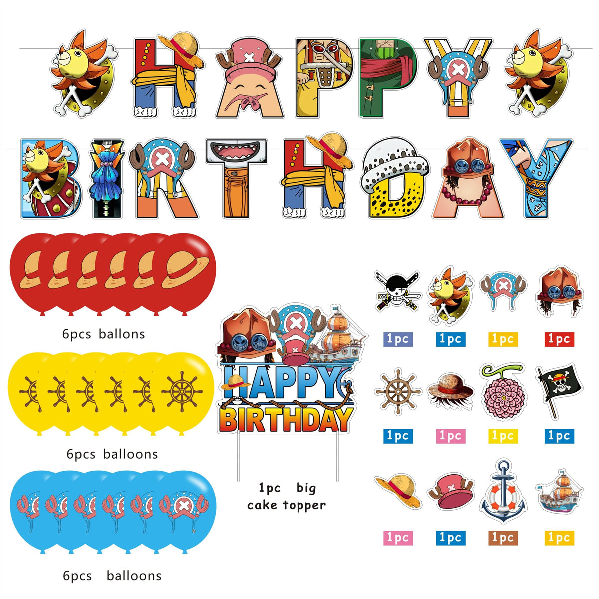 FFGJA latex balloons in three designs add color to party decor