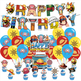 FFGJA H Cartoon birthday banner enhances festive celebrations for kids