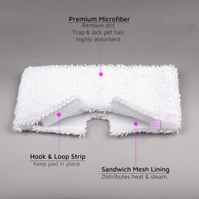 F Flammi microfiber close-up shows thick nap for tough grime pickup.