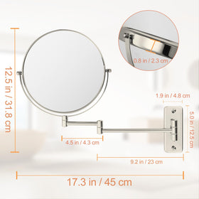 FFowcye extendable arm reaches 16 inches for comfortable viewing.
