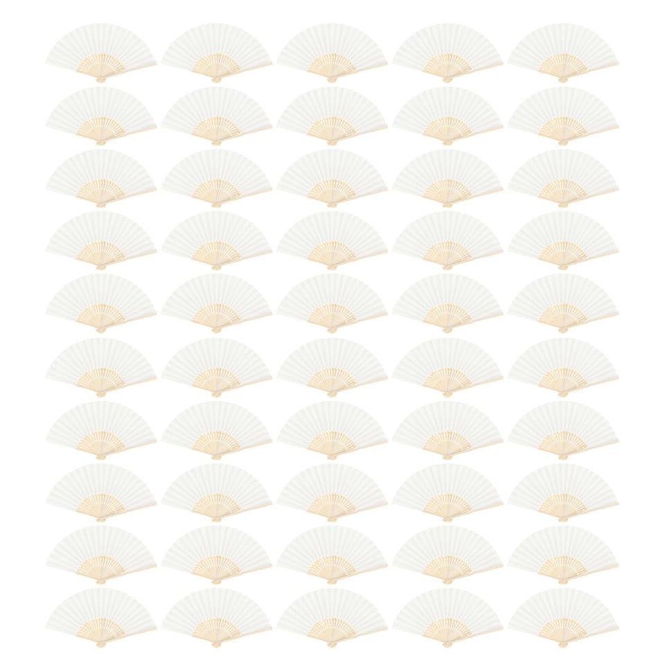ffscafscn paper hand fan foldable in white, ideal for weddings and outdoor heat relief