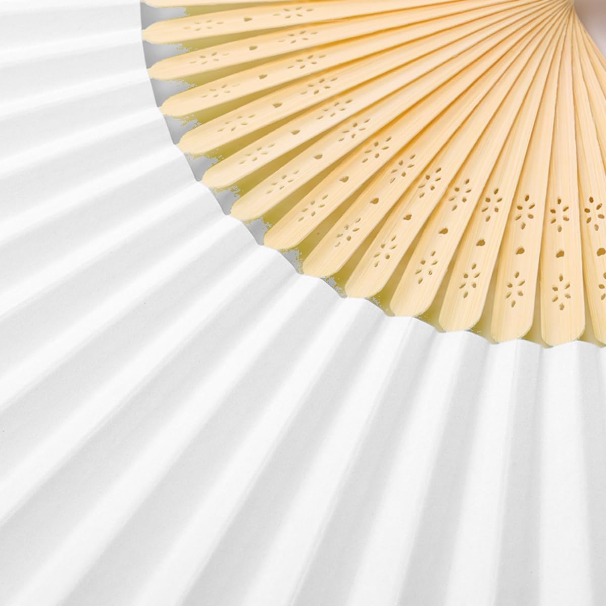ffscafscn white foldable hand fan, easy to carry for ceremonies and parties