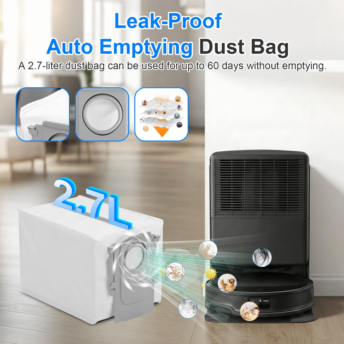 FFsign 4 HEPA filters capture fine dust for cleaner indoor air.