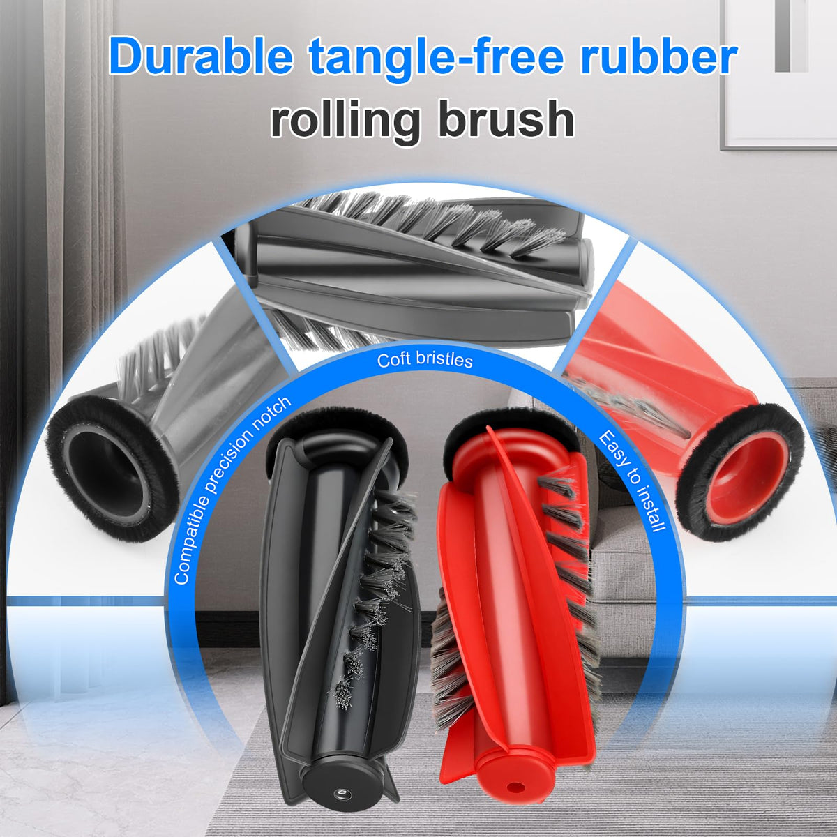 FFsign Qrevo CurvX side brush reaches corners with soft bristles for edge cleaning.