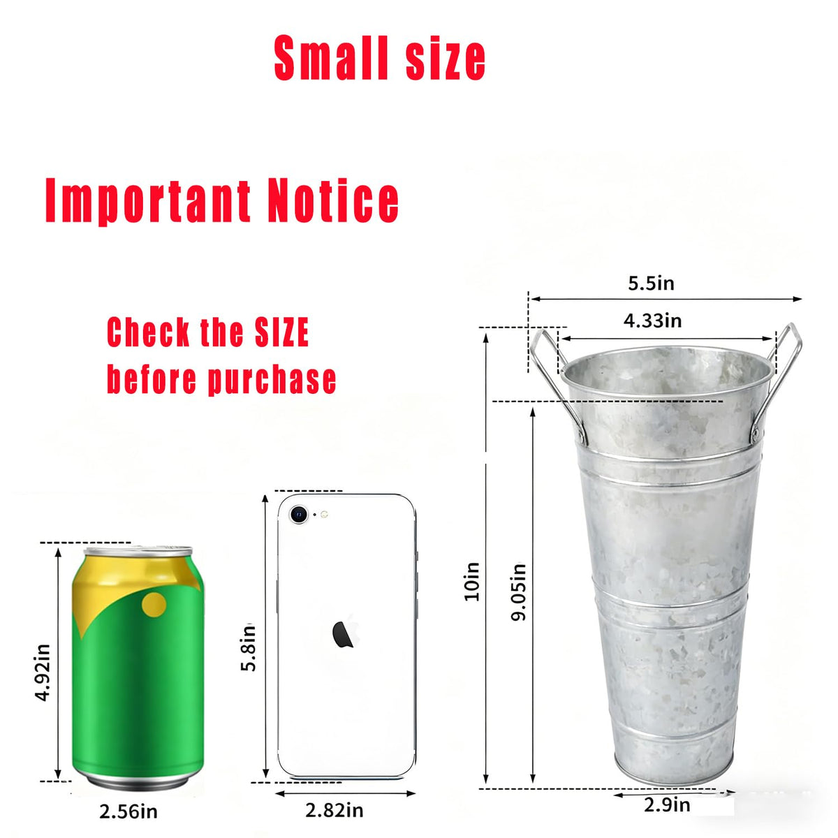 FGGHFT Dual-handled metal vases are easy to move