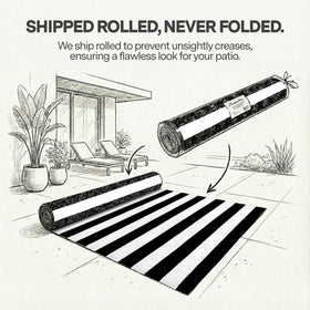 FH Home Brittany reversible rug shows two color sides in sunlight