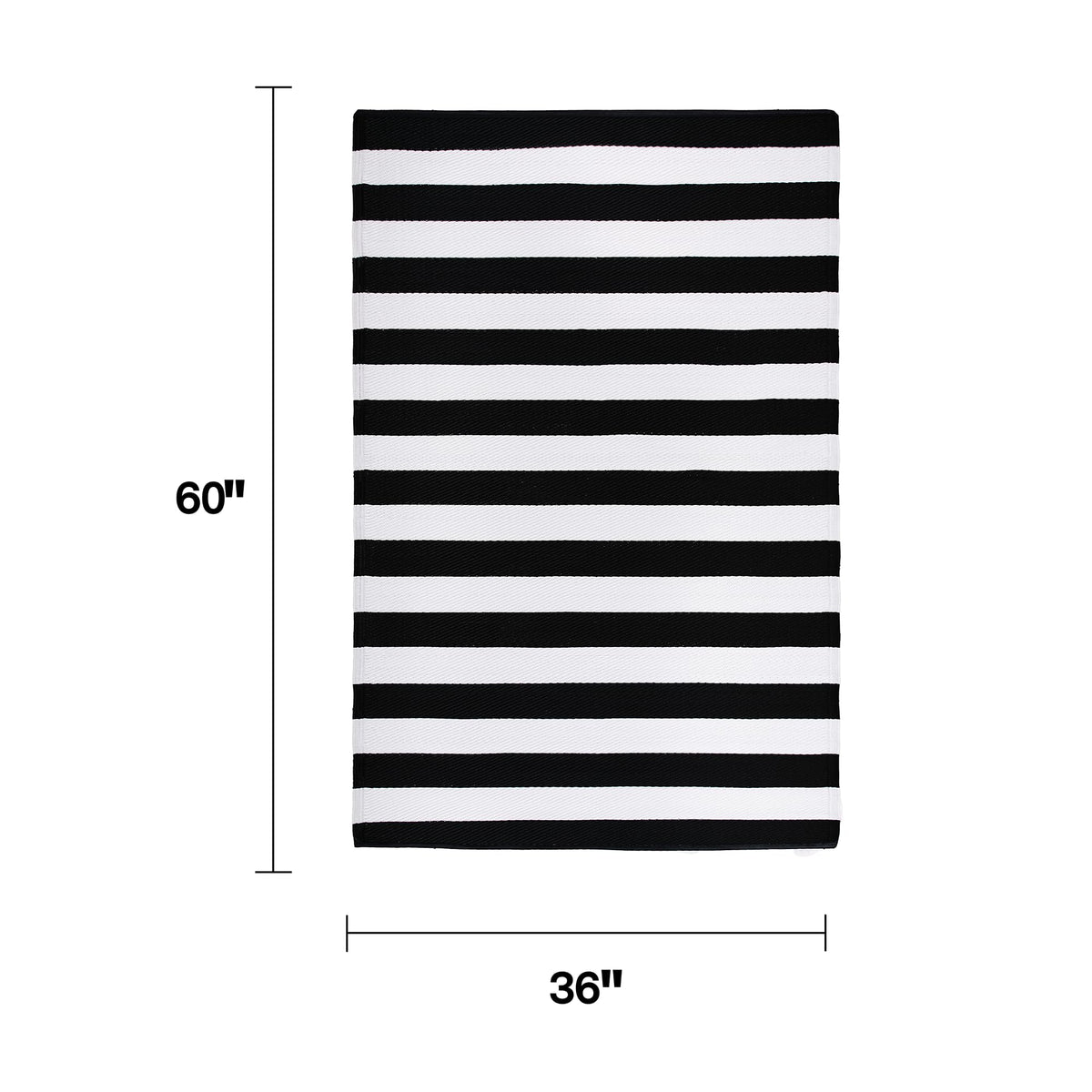 FH Home Brittany striped rug on patio with furniture and plants