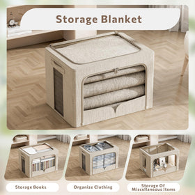 FHSQX metal-frame bin offers sturdy structure while keeping contents visible.