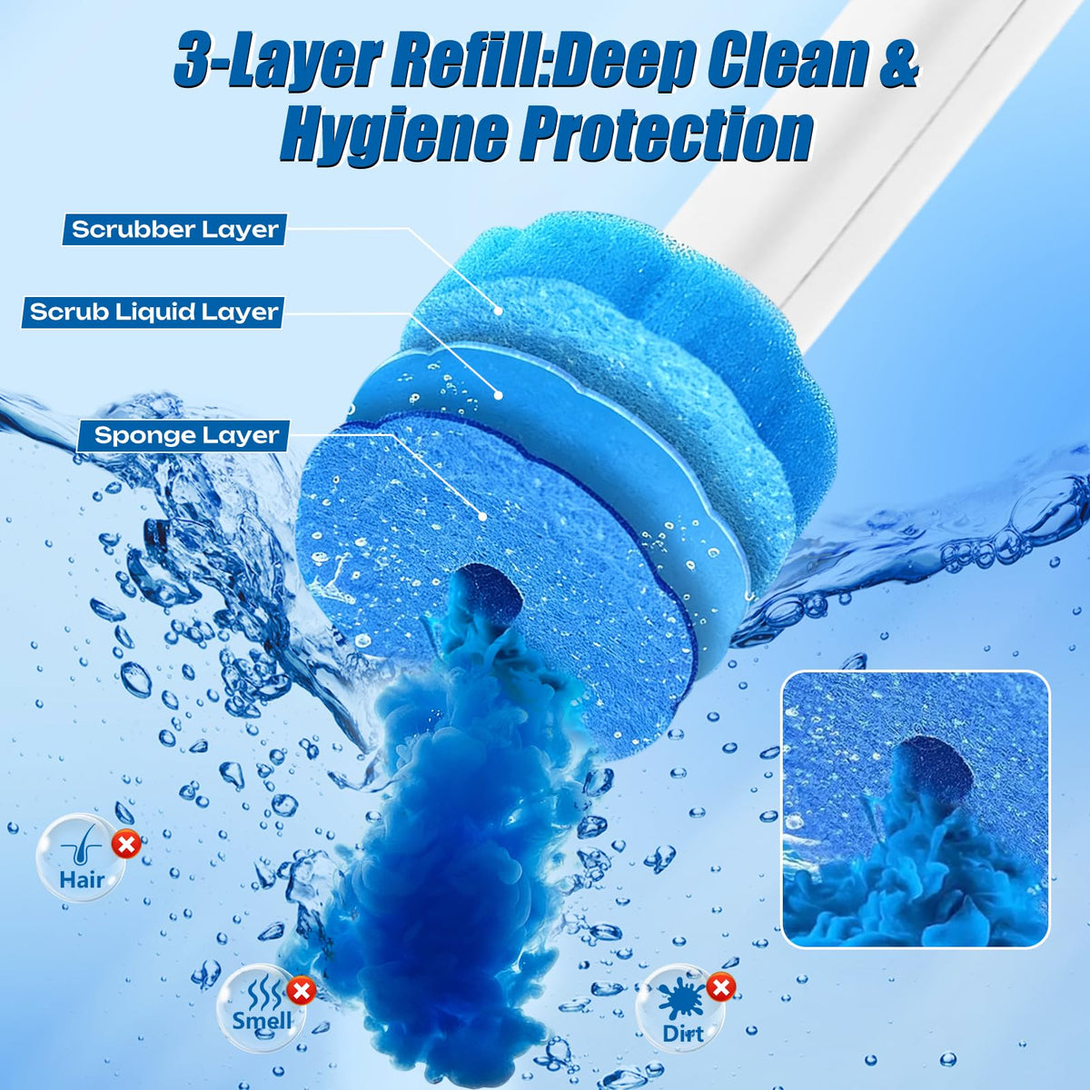 FHQZFHQ 72 refills provide long lasting hygienic cleaning for multiple uses