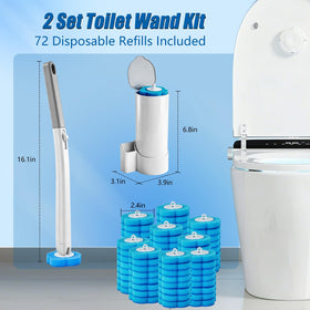 FHQZFHQ toilet wand kit with a 16.1 inch handle reaches under the rim easily