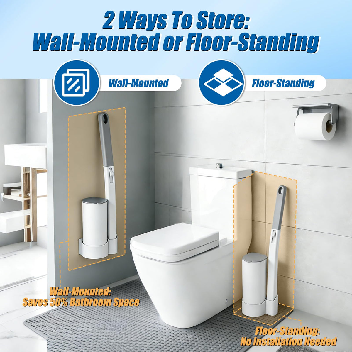 FHQZFHQ wall mount storage caddy saves bathroom space and keeps kit organized