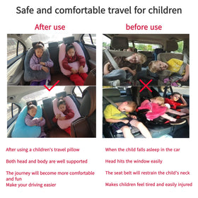 FHSGGP travel pillow highlights safety belt design for stable head support.