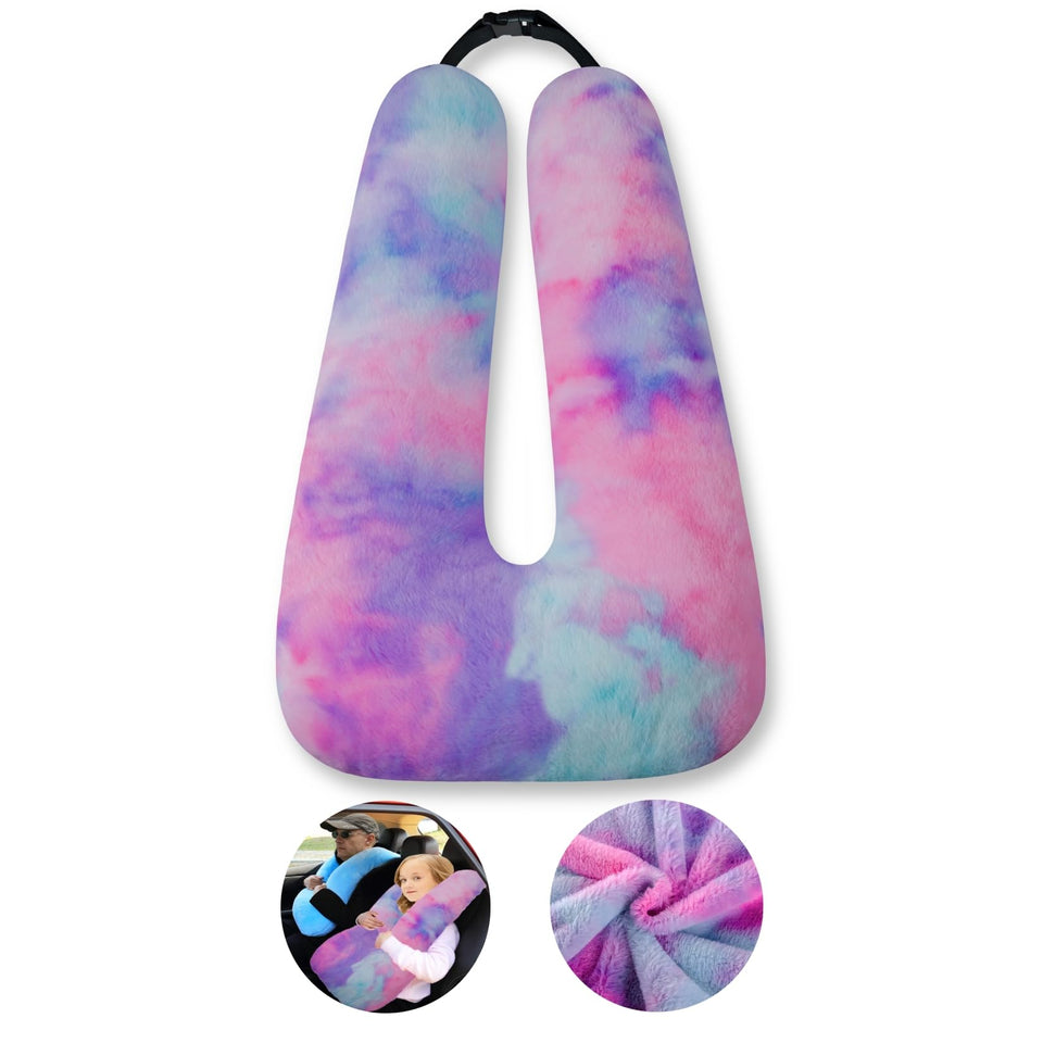 FHSGGP travel pillow with U‑shape and soft purple fabric for comfy neck support.