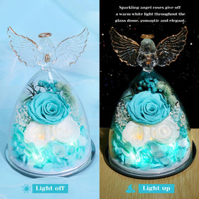 FIACO angel figurine with roses elevates gift and home decor