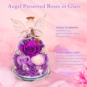 FIACO eternal rose in glass suited for mom, grandma, or wife.