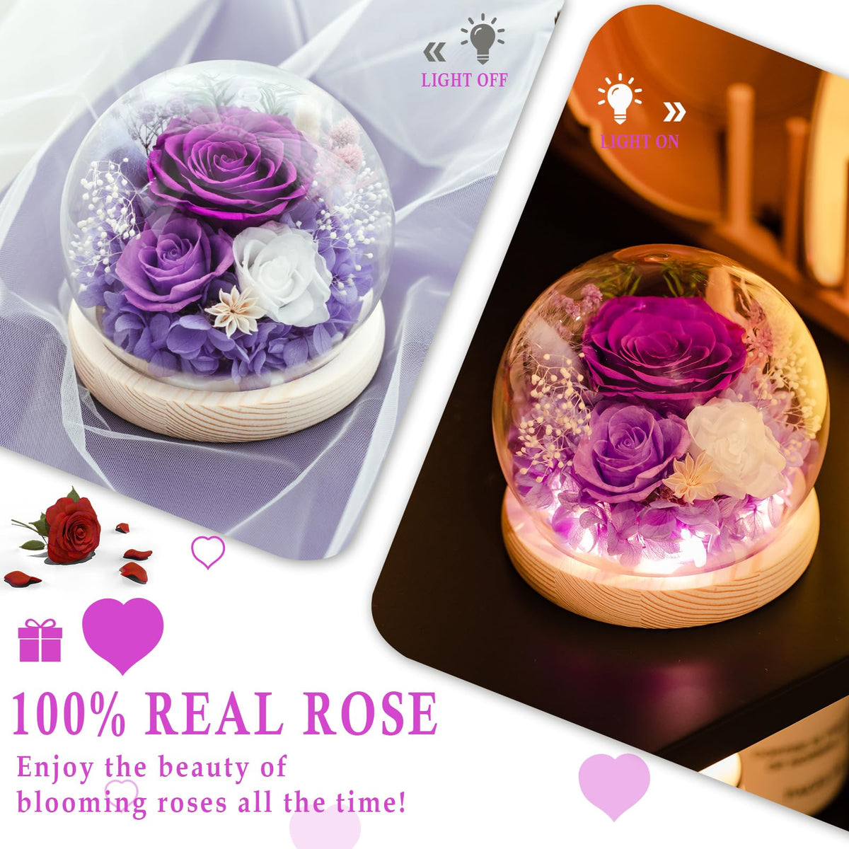 FIACO eternal rose for anniversaries and Valentine’s Day as a unique keepsake