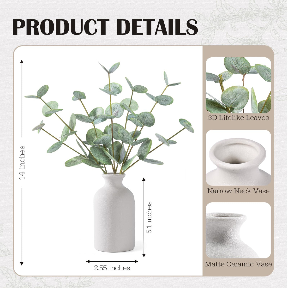 FIACO 14-inch stems with bendable wires for flexible shaping.