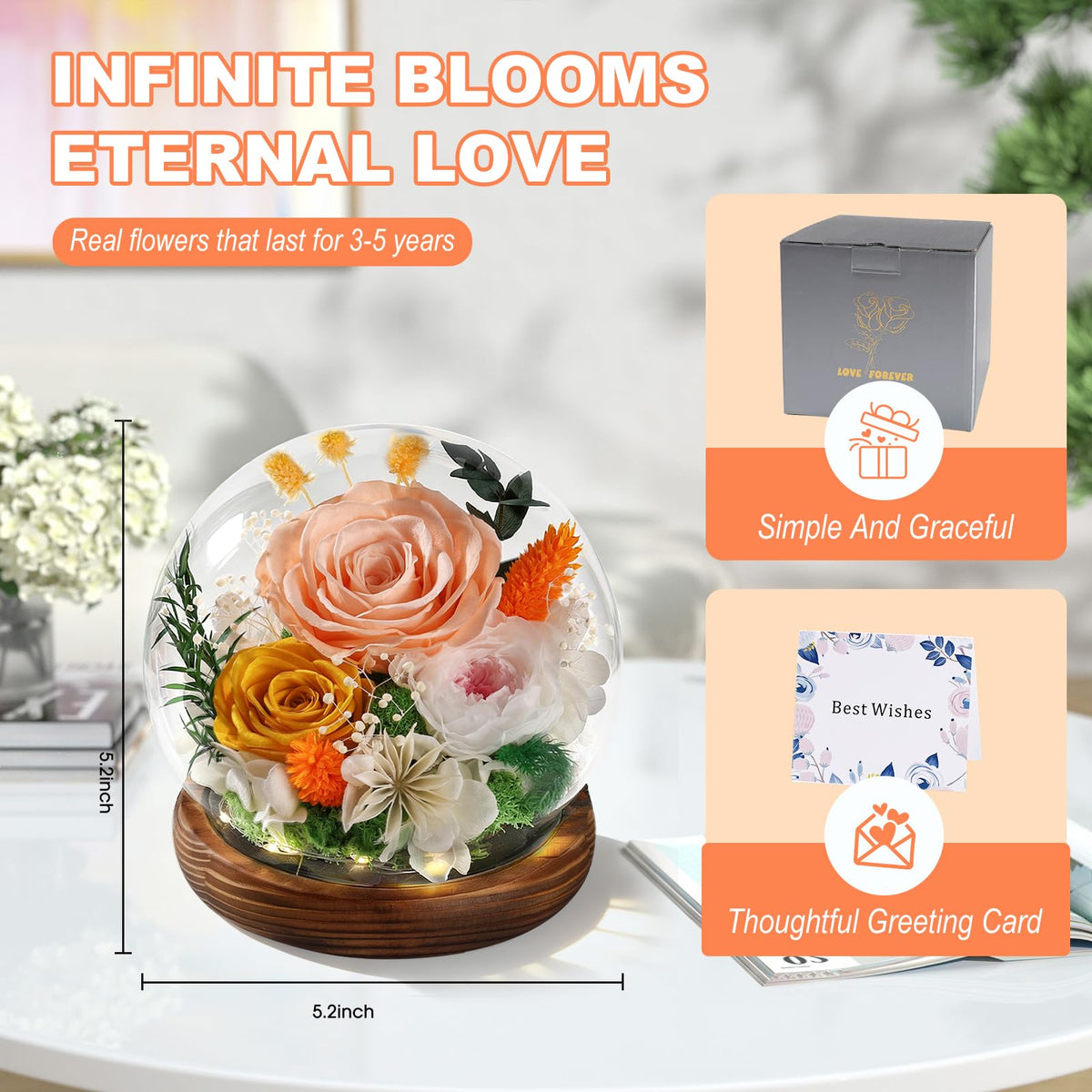 FIACO birthday gift rose conveys thoughtful sentiment with lasting beauty