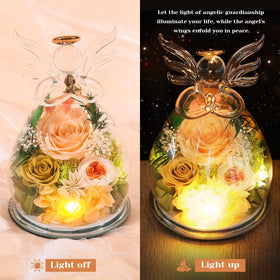 FIACO eternal roses in glass dome offer lasting color without care.