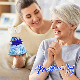 FIACO glass angel figurine detail adds a graceful centerpiece for shelves