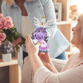 FIACO handcrafted angel floral keepsake enhances gifting moments in any room.