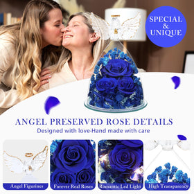 Fiaco LED-lit angel rose adds warm ambiance to any space