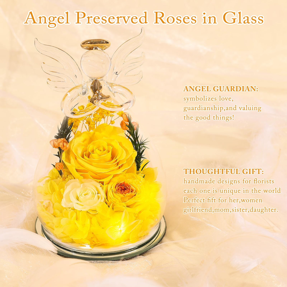 FIACO Mother's Day rose angel gift, suitable for mom or grandma