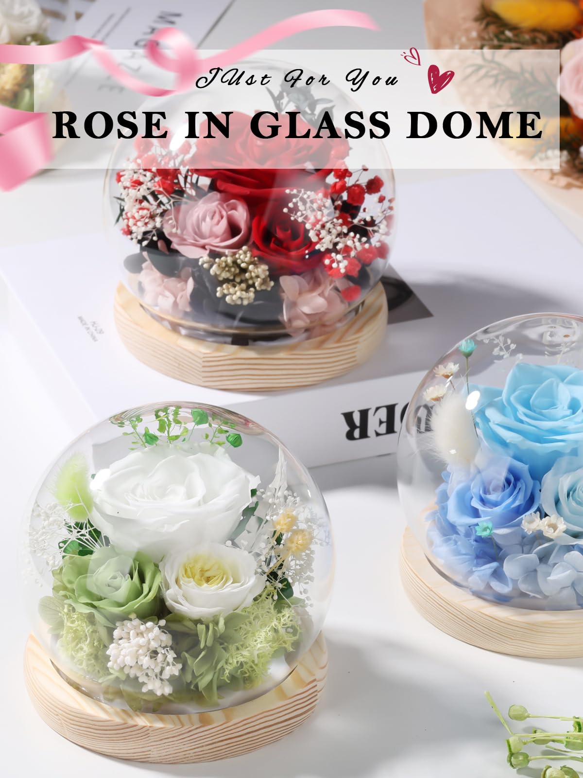 FIACO preserved rose displayed for anniversary celebration