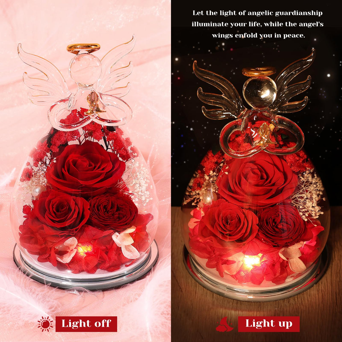 FIACO preserved rose in crystal dome remains vibrant for years.