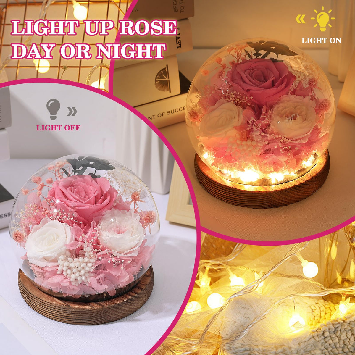 FIACO rose dome gift packaging ready for gifting occasions.