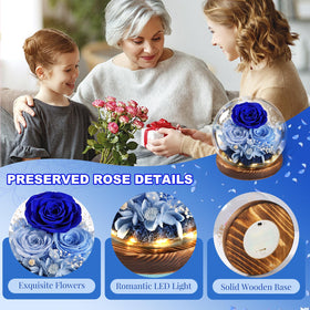 FIACO rose gift for mom in dome, ideal for birthdays.