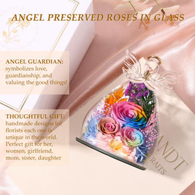FIACO versatile rose in glass angel for multiple occasions.