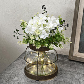 FIAHOSEY farmhouse glass lantern vase base for warm ambience in any room