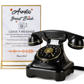 FiayaCom Audio Guest Book wedding phone front view showing sleek design and large storage