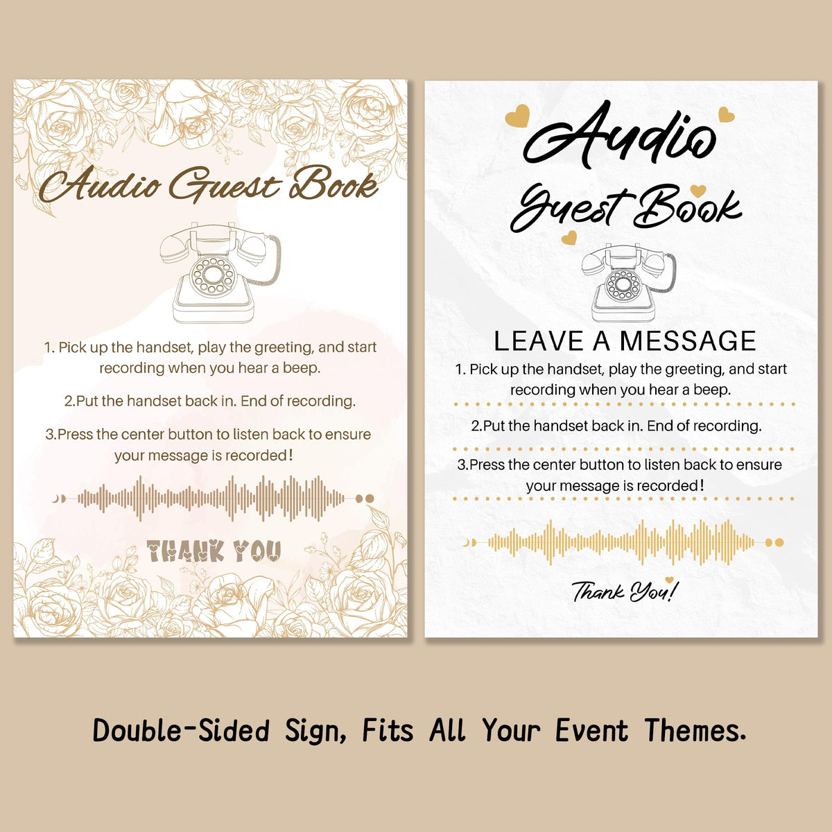 FiayaCom Audio Guest Book one-touch-playback enables quick review of guest messages
