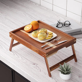 Fibogollo tray used on bed or sofa for convenient meals