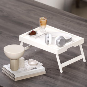 Fibogollo bamboo tray dimensions 15.75 by 11.81 inches for meals and laptop use.
