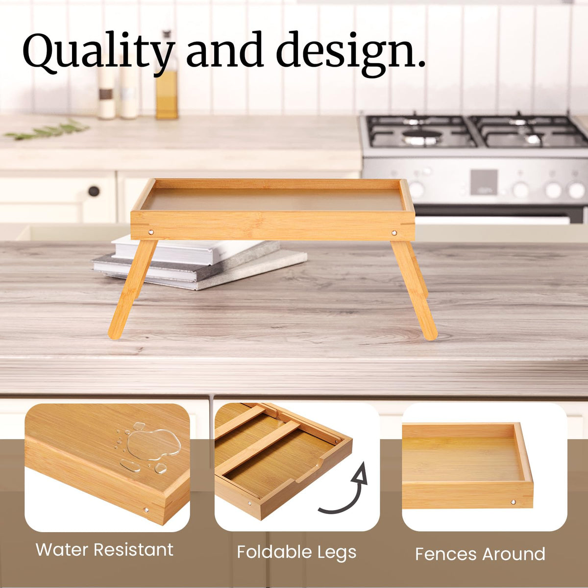 Fibogollo serving tray on sofa ideal for snacks and drinks.