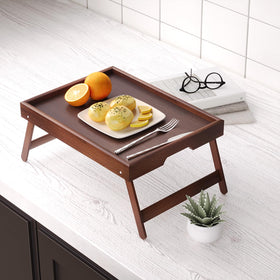 Easy-care Fibogollo bamboo tray cleaned with a damp cloth.