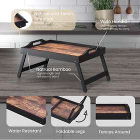 Fibogollo bed tray with guardrail prevents spills