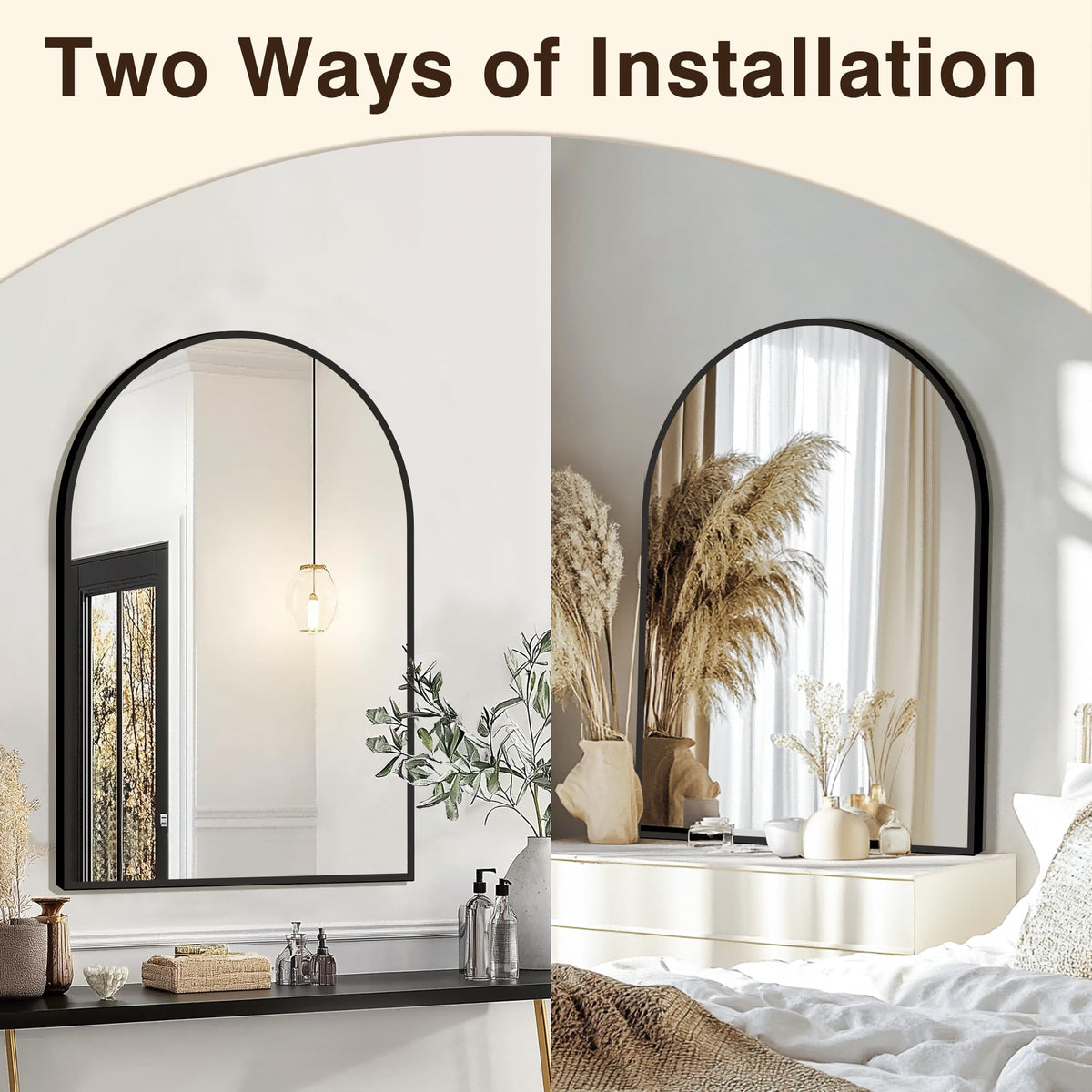 Rust-resistant finish withstands humidity in bathrooms or hallways