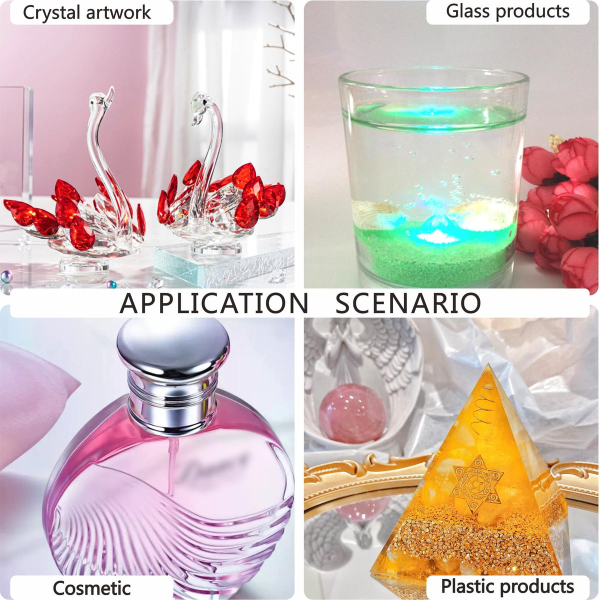 FIEIFI black LED display base lighting elevates glass art displays.