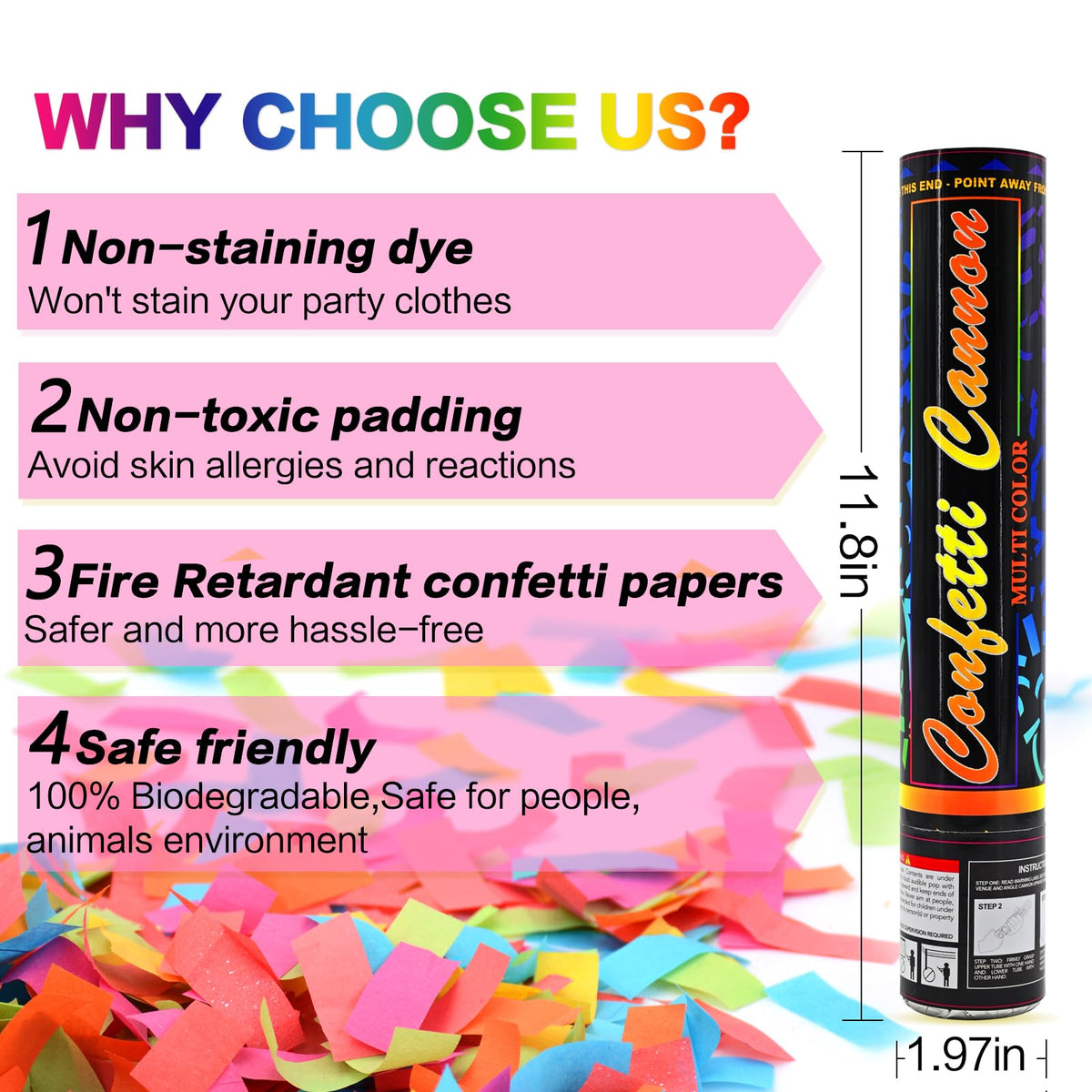 FIEKEICC biodegradable confetti bursts support eco friendly celebrations.