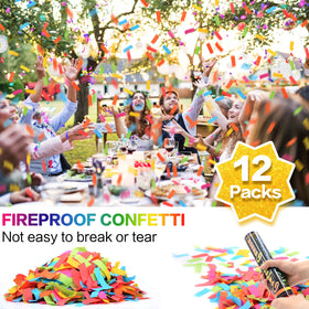 FIEKEICC birthday confetti popper delivers colorful moments for guests.