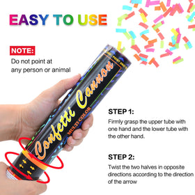 FIEKEICC confetti popper twist bottom 12-inch for dramatic party reveals.