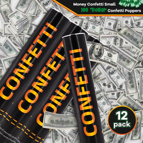 FIEKEICC dollar-bill confetti burst captures indoor and outdoor moments with eco-friendly flair.