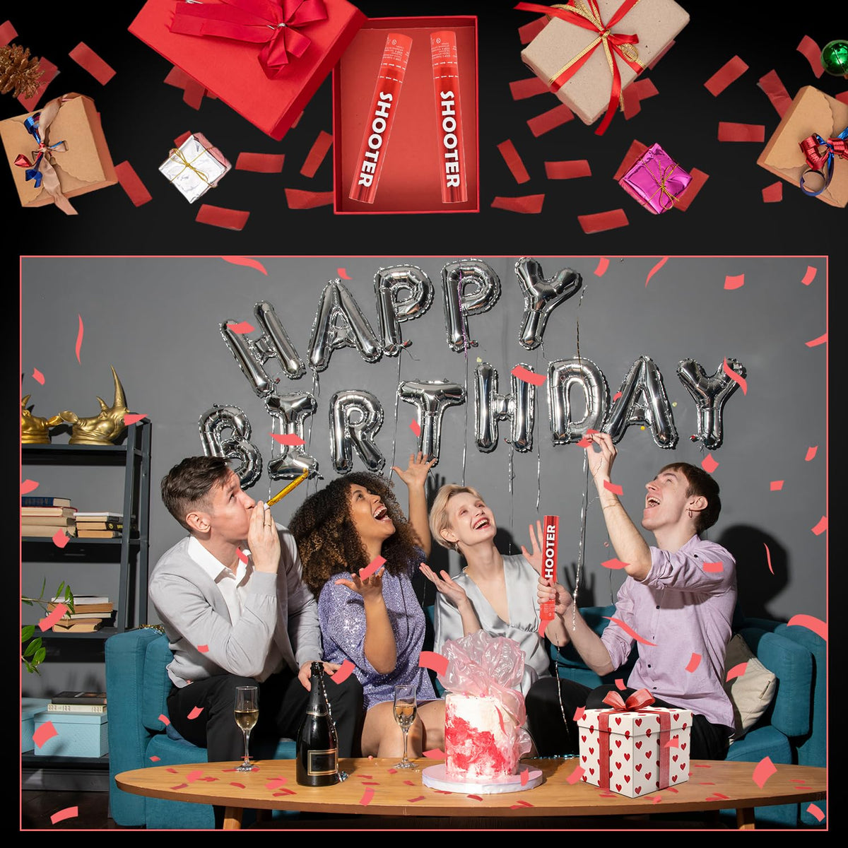 FIEKEICC eco-friendly party poppers offer safe, festive moments.