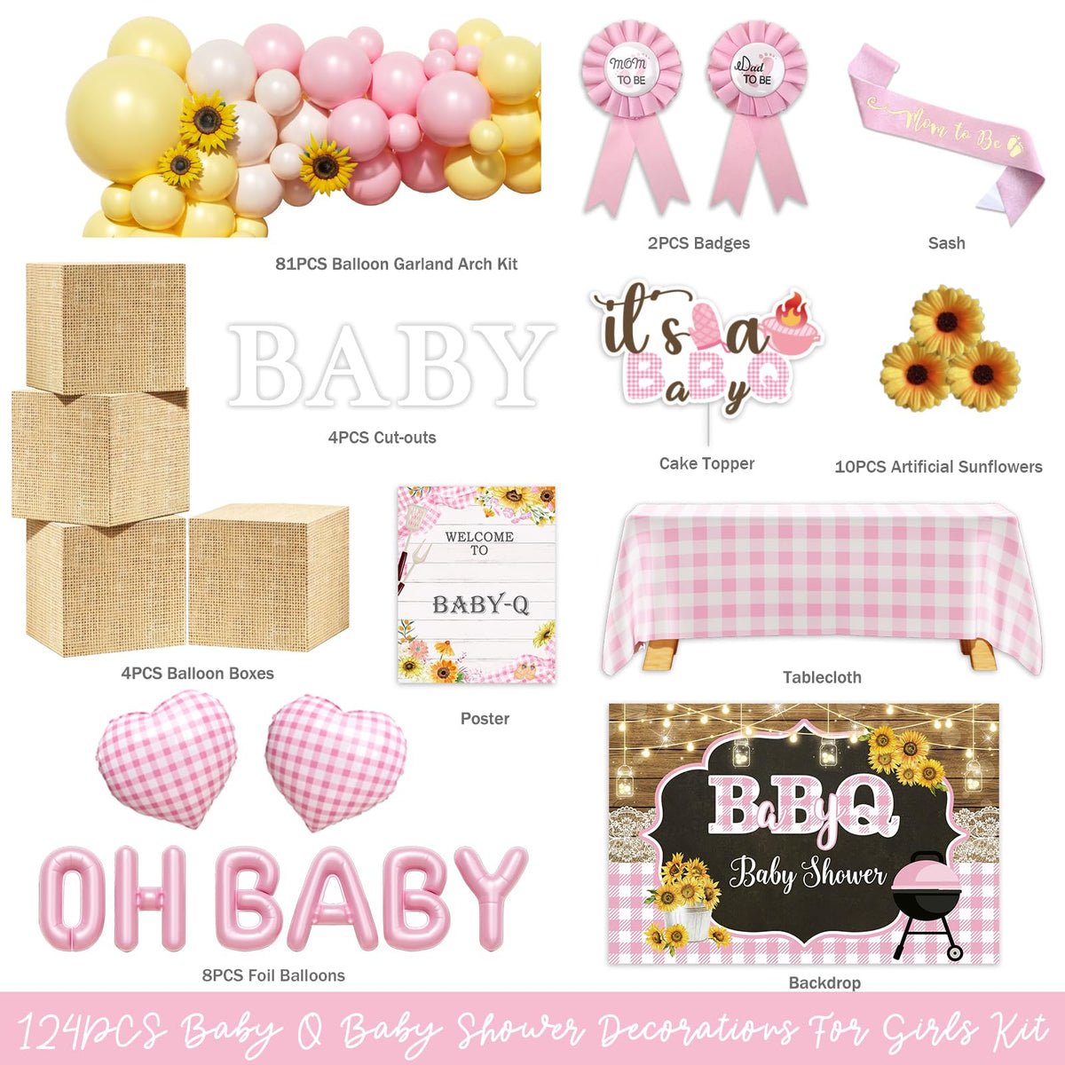Fiesec Baby Q backdrop sets a charming photo backdrop.